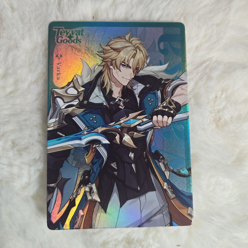 Genshin Impact Teyvat Goods Varka Holo Card Official Promo